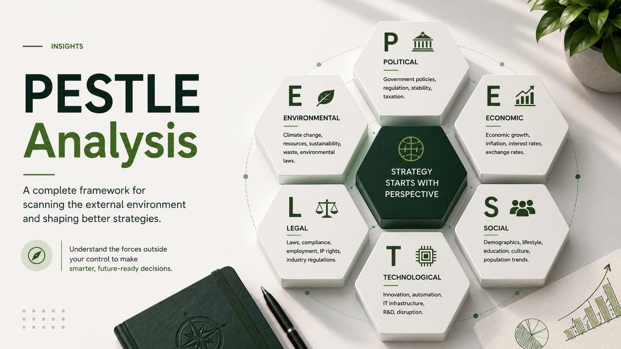 تحليل PESTLE — الأداة التي تقرأ الغرفة قبل أن تدخلها